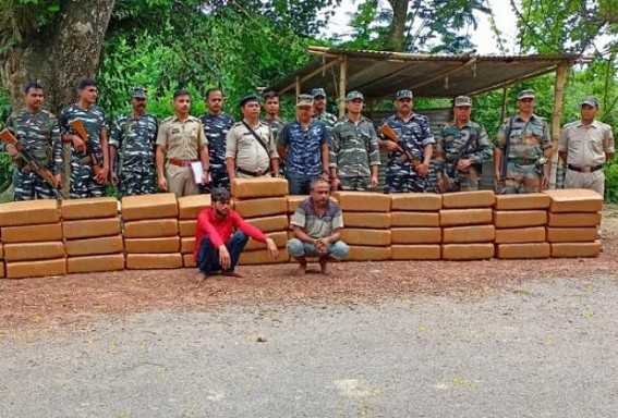 Ambassa Police Seized 732 Kg Dry cannabis from a vehicle, 2 Arrested Ambassa Police Seized 732 Kg Dry cannabis from a vehicle, 2 Arrested